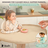 Le Bibatray-L est idéal de la première cuillère à l'autonomie, parfait aussi pour les activités créatives | Bibatray-L is ideal for meals and creative playtime.
